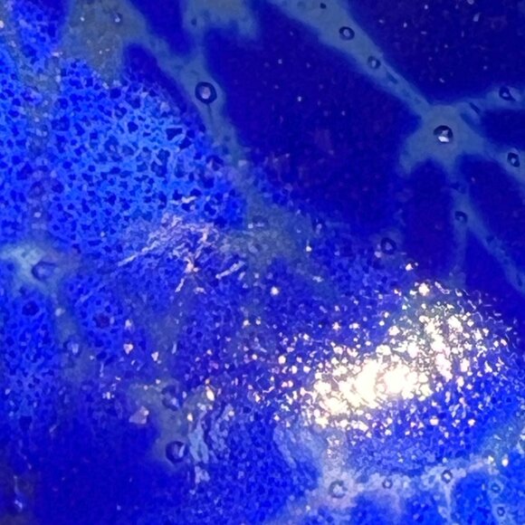 Sydenstricker Blue Ruffle Edged Fused‎ Glass Bowl Signed Handmade Cape C… - Picture 3 of 3